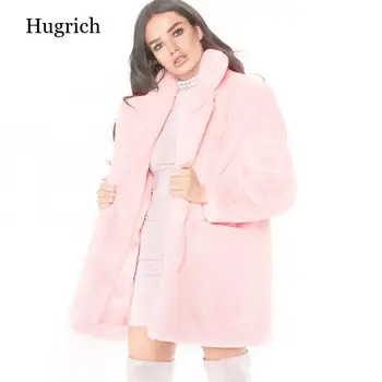 2021 Новое женское пальто из искусственного меха, осенне-зимнее однотонное теплое пальто для женщин, уличная одежда, элегантный европейский кардиган, топы, верхняя одежда
