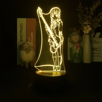 3d Лампа Kon Mio Akiyama Манга Японское Аниме для декора спальни, светильник, Милый красочный подарок на День Рождения, светодиодный светильник, подарок для малыша