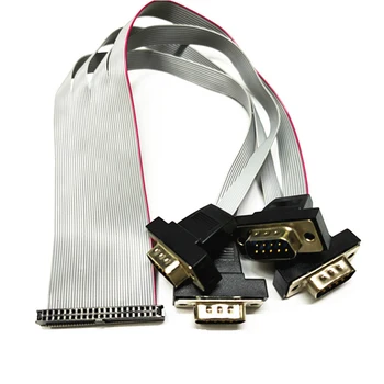 IPC Материнская плата компьютера IDE с шагом 2,0 мм от 40 контактов до 4-портового последовательного кабеля DB9 RS232 с разъемом COM-линия Прямая