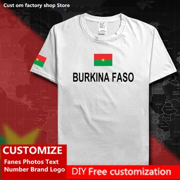 Футболка из Буркина-Фасо, изготовленная на заказ фанатами из Джерси, название, номер, логотип бренда, высокая уличная мода, хип-хоп, свободная повседневная футболка