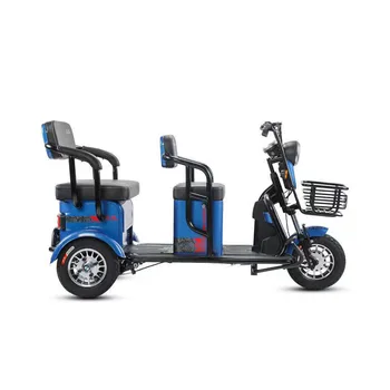 Электрический Трехколесный велосипед с литиевой батареей 60V32Ah, 1200 Вт, Мопед, скутер с амортизацией, Вакуумная шина, ручной и ножной тормоз